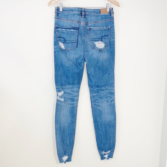 AMERICAN EAGLE Super Stretch X Highest Rise Jegging Jeans Size 8 Long - Picture 4 of 8